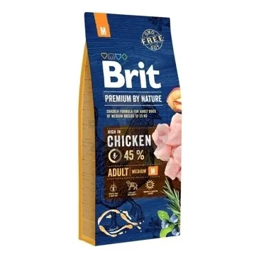 Brit Premium By Nature Adult M Z Kurczakiem 15kg