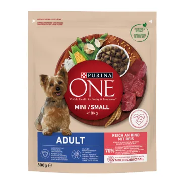 PURINA ONE Mini Adult Wołowina, ryż - sucha karma dla psa - 800g