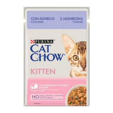 Purina Cat Chow Kitten Karma Z Jagnięciną I Cukinią W Sosie 85g