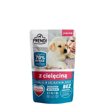 Frendi- Junior, Kawałki w delikatnym sosie z cielęciną 100g
