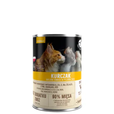 PetRepublic Kurczak Krojone Kawałki W Delikatnym Sosie Dla Kotów Sterylizowanych 400g