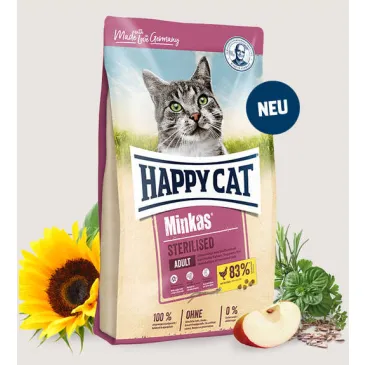 Happy Cat Minkas Sterilised Geflügel Z Drobiem 10kg