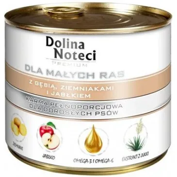 Dolina Noteci Premium Dla Psów Małych Ras Z Gęsią, Ziemniakami I Jabłkiem 185g