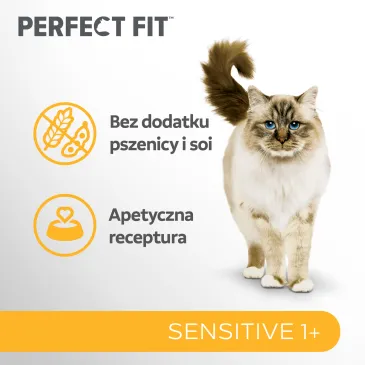 PERFECT FIT Sensitive 1+ Z Indykiem 7kg