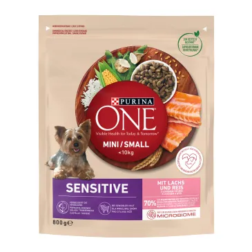 PURINA ONE Mini Delicate Łosoś, ryż - sucha karma dla psa - 800 g
