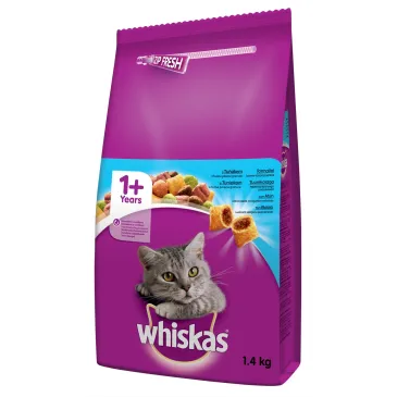 WHISKAS Adult 1,4kg - sucha karma dla kotów z tuńczykiem i warzywami
