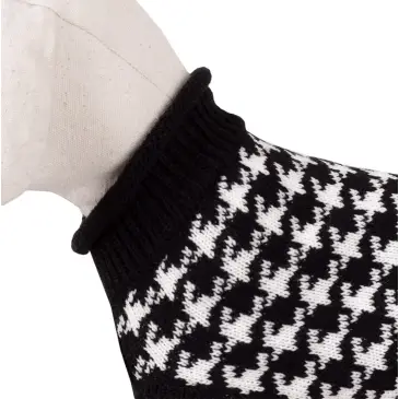 Sweterek dla psa Happet 38XL czarno-biały XL-40cm