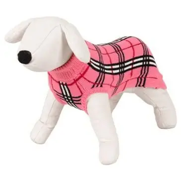 Sweterek dla psa Happet 470M róż krata M-30cm