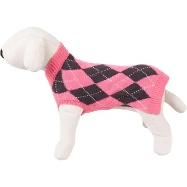 Sweterek dla psa Happet 460M romby róż M-25cm