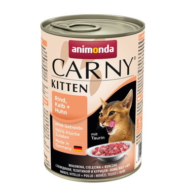 ANIMONDA Carny Kitten puszka z wołowiną, cielęciną i kurczakiem 400g