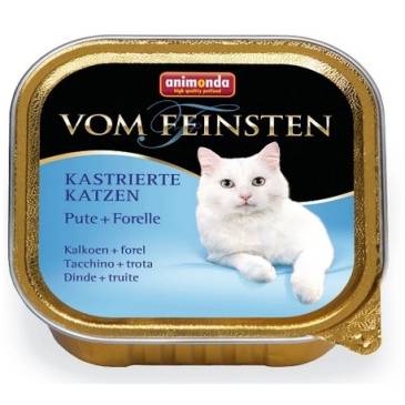 ANIMONDA Vom Feinsten for Castrated Cats szalka z indykiem i pstrągiem 100 g - WYCOFANE