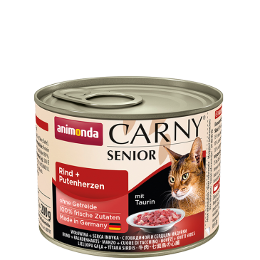 ANIMONDA Carny Senior puszka z wołowiną i sercami indyczymi 200g