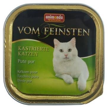 ANIMONDA Vom Feinsten for Castrated Cats szalka z czystym indykiem 100 g - WYCOFANE