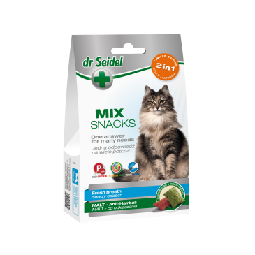 DR SEIDEL SMAKOŁYKI MIX 2w1 na świeży oddech & malt dla kotów 60g