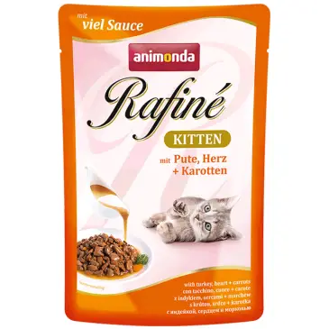 ANIMONDA Rafiné Soupé Kitten saszetka z indykiem sercem i marchew w sosie 100 g