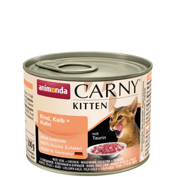 ANIMONDA Carny Kitten puszka z wołowiną, cielęciną i kurczakiem 200g