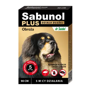 SABUNOL PLUS obroża przeciw pchłom i kleszczom dla psa 90cm