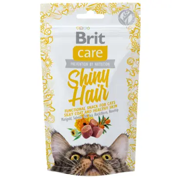 BRIT CARE CAT SNACK SHINY HAIR 50g