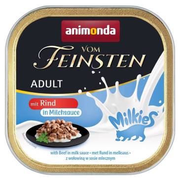 ANIMONDA Vom Feinsten Adult szalka z wołowiną w sosie mlecznym 100g