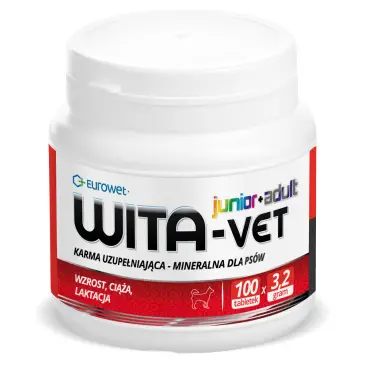 EUROWET Wita-Vet Ca/P=2 - suplement z witaminami dla psów 3,2g 100 tab.