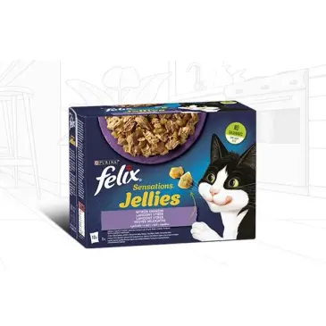 FELIX FANTASTIC Wiejskie smaki saszetki dla kota w galarecie (12x85g)