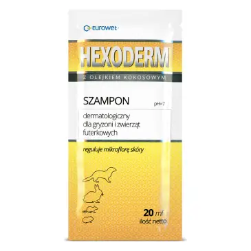 EUROWET Hexoderm - dermatologiczny szampon dla gryzoni, saszetka 20ml