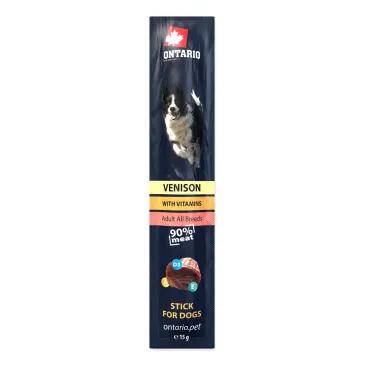 ONTARIO Stick for dogs venison 15g - ONTARIO kabanosy dla psów 15g dziczyzna (214-5806)