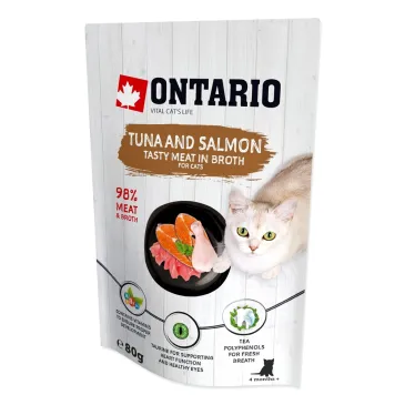 ONTARIO saszetka tuńczyk i łosoś w rosole 80g (213-3073)