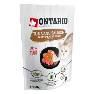 ONTARIO saszetka tuńczyk i łosoś w rosole 80g (213-3073)