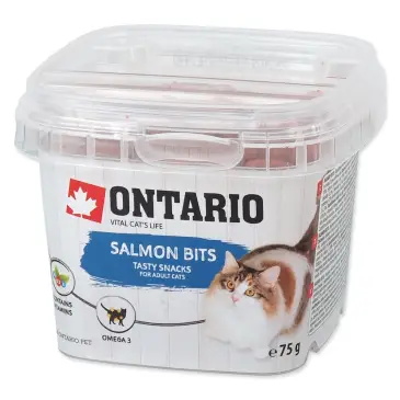 ONTARIO Snack Salmon Omega Bits 75g / Przysmak funkcjionalny witaminowy z łososiem dla kotów 75g (213-5420)