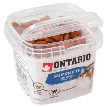 ONTARIO Snack Salmon Omega Bits 75g / Przysmak funkcjionalny witaminowy z łososiem dla kotów 75g (213-5420)