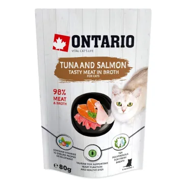 ONTARIO saszetka tuńczyk i łosoś w rosole 80g (213-3073)