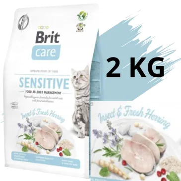 SUCHA KARMA DLA KOTA Z ALERGIĄ BRIT CARE CAT INSECT & HERRING ŚLEDŹ 2KG