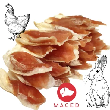 PRZYSMAK DLA PSA MACED UCHO KRÓLICZE + KURCZAK 500G USZY NATURALNY GRYZAK