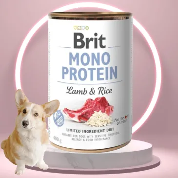 Mokra karma dla psa Brit Mono Protein Lamb & Rice z jagnięciną i ryżem 400g