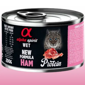 KARMA MOKRA DLA KOTA szynka ALPHA SPIRIT PROTEIN HAM 200G karmy bezzbożowe