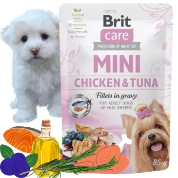 Karma dla psa saszetka Brit Care Mini Chicken Tuna kurczak + tuńczyk 85g