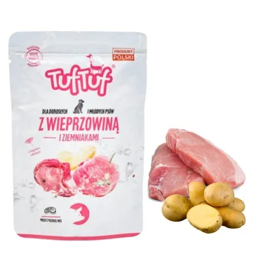 TUF TUF SASZETKA MIELONKA WIEPRZOWINA Z ZIEMNIAKIEM 500G