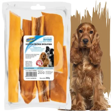PRZYSMAKI DLA PSA HILTON NATURALNE GRYZAKI PSÓW SMAKOŁYK SKÓRA WOŁOWA 200G