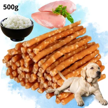 PRZYSMAKI DLA PSA PATYCZKI Z KURCZAKIEM I RYŻEM 500G CHICKEN RICE STICK