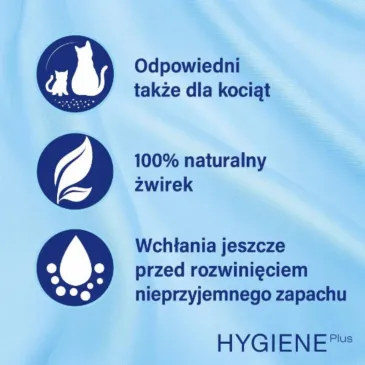 Żwirek dla kota niezbrylajacy Catsan HYGIENE Plus 20l bezzapachowy