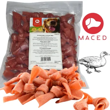 PRZYSMAKI DLA PSA MACED WĘZEŁKI MINI Z PIERSI KACZKI 500G MIĘKKIE SMACZKI
