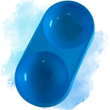 MISKA DO KARMIENIA PSA KOTA Miska PLASTK OKRĄGŁA PODWÓJNA 23 x 12x 4 cm