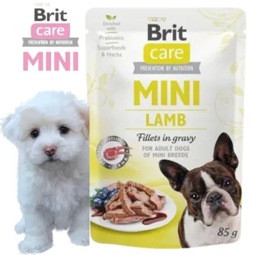 Karma mokra dla psa saszetka JAGNIĘCINA bezzbożowa BRIT CARE MINI Lamb 85g