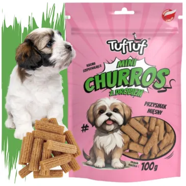 PRZYSMAKI DLA PSA TUF TUF Mini Churros z drobiem TRESERKI dla psów 100g