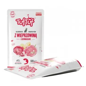 TUF TUF SASZETKA MIELONKA WIEPRZOWINA Z ZIEMNIAKIEM 500G