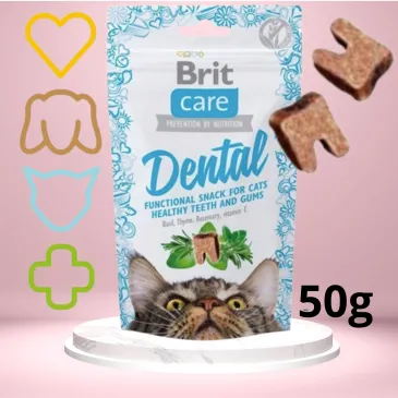 BRIT CARE CAT SNACK DENTAL PRZYSMAK SMACZKI DLA KOTA DENTYSTYCZNY 50g