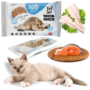 KARMA MOKRA DLA KOTA SASZETKA TUF TUF MIX SMAKÓW 40 x 100g 75% MIĘSA