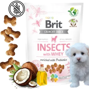 Przysmak dla Psa BRIT CARE DOG CRUNCHY PUPPY SZCZENIAK INSECTS 200G