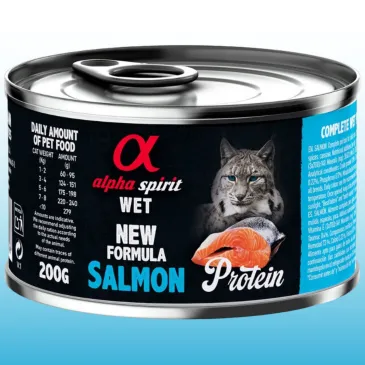 KARMA MOKRA DLA KOTA z łososiem ALPHA SPIRIT PROTEIN SALMON 200G bezzbożowa